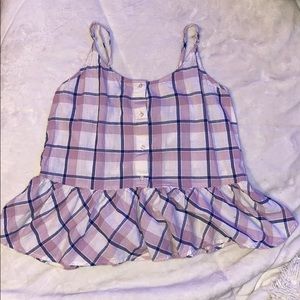 ruffle bottom tank top